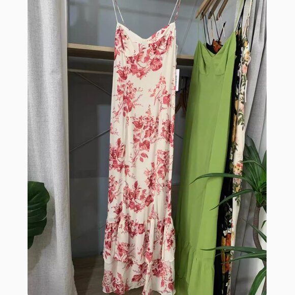 NWT Reformation Fallon Maxi Dress Sz4 Paris Floral - Picture 6 of 14